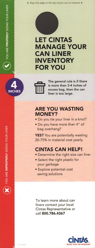 C-TAG1808 CAN LINER HANGTAG (25/PK) 10/18