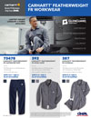 FRC-1885 CARHARTT FEATHERWEIGHT FR WORKWEAR SALES SHEET (10/PK) rev.3/23 (DIG)
