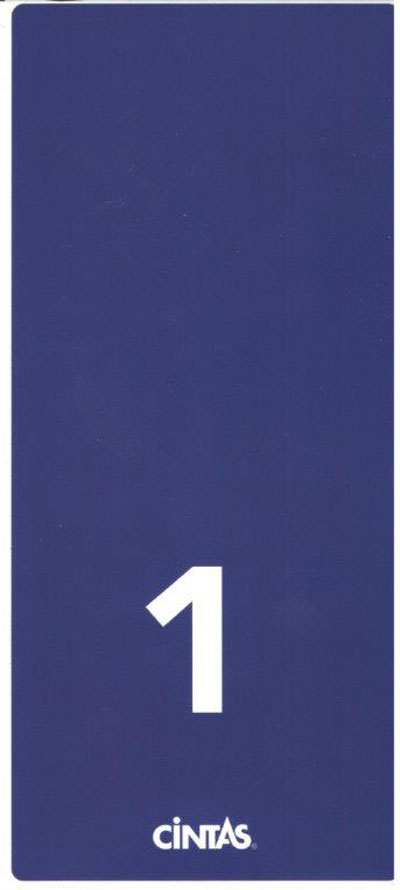 FS-2662 ZONE CLEANING STICKER BLUE (10/PK) 9/14 (DIG)