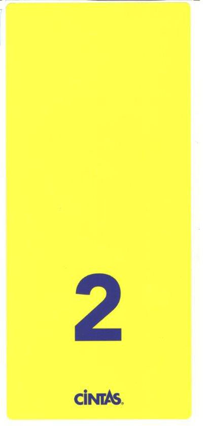 FS-2663 ZONE CLEANING STICKER YELLOW (10/PK) 9/14