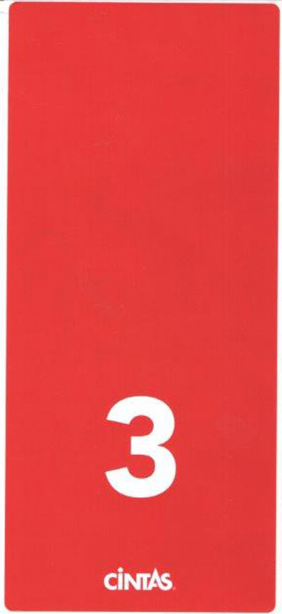 FS-2664 ZONE CLEANING STICKER RED (10/PK) 9/14