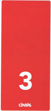 FS-2664 ZONE CLEANING STICKER RED (10/PK) 9/14