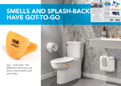 FS-3031 SANIS SCENT CLIP AND URINAL SCREEN POCKET CARD (25/pk) o.9.23