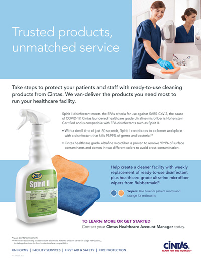 HC-1926 HEALTHCARE SPIRIT II AND MICROFIBER SALES SHEET (25/pack) rev.8/23 (DIG)