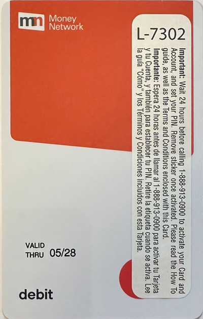 HR-MNET MONEY NETWORK CARD PACKETS (10/PK) r.2/25 US ONLY