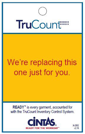 X-2552 TRUCOUNT REPLACEMENT TAGS (100/PK)  8/16  